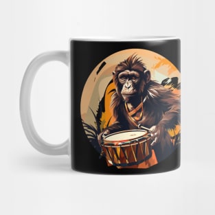 Monkey Playing Drums Mug